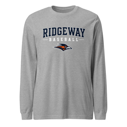 Performance | Long Sleeve Tee | Ridgeway High School Baseball | Modern Script Logo