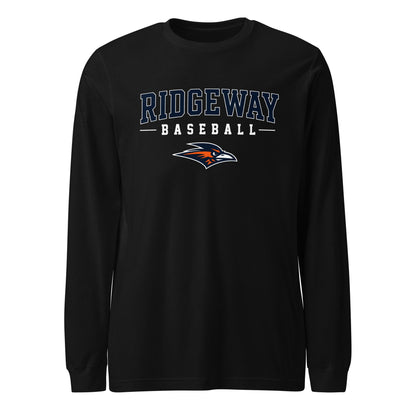 Performance | Long Sleeve Tee | Ridgeway High School Baseball | Modern Script Logo