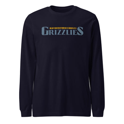 Performance | Long Sleeve Tee | Rutherford County Grizzlies Football | Alt Script Logo