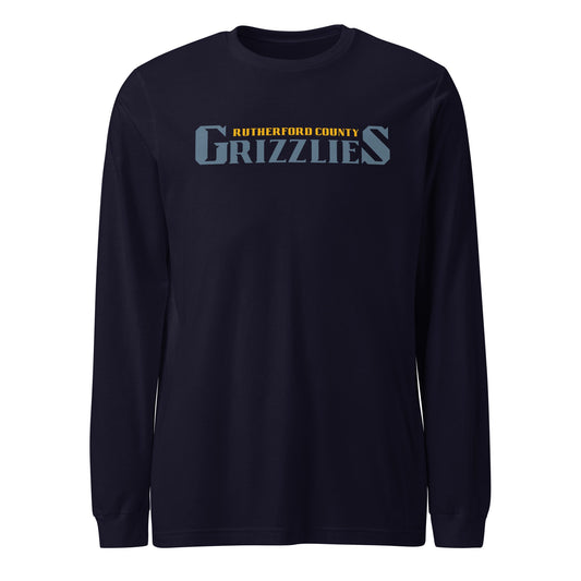 Performance | Long Sleeve Tee | Rutherford County Grizzlies Football | Alt Script Logo