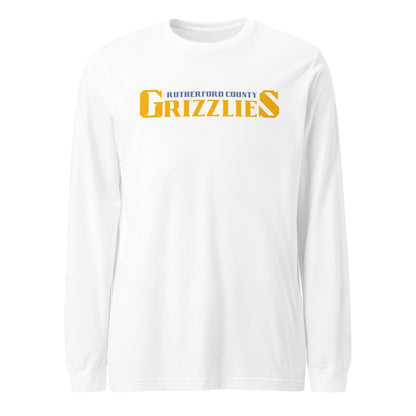 Performance | Long Sleeve Tee | Rutherford County Grizzlies Football | Script Logo