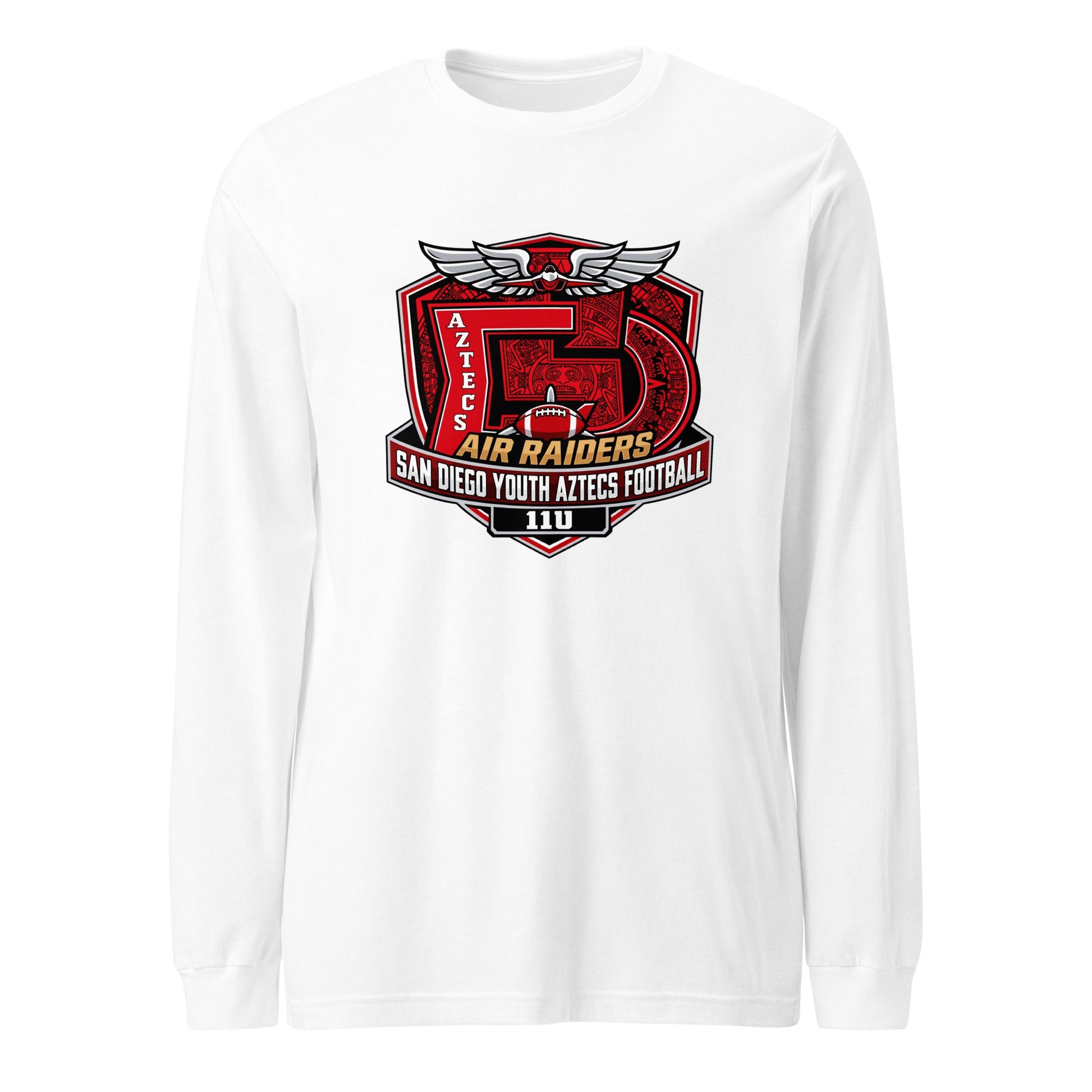 Performance | Long Sleeve Tee | San Diego Youth Aztecs Football 11u Air Raiders | Shield Logo