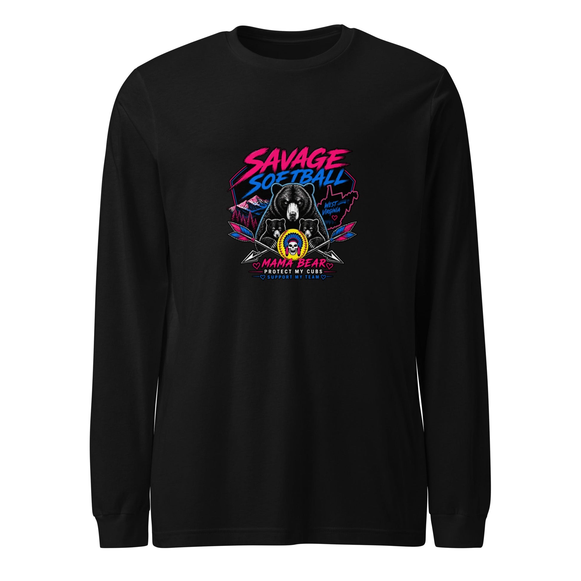 Performance | Long Sleeve Tee | Savage Softball | Mascot Logo