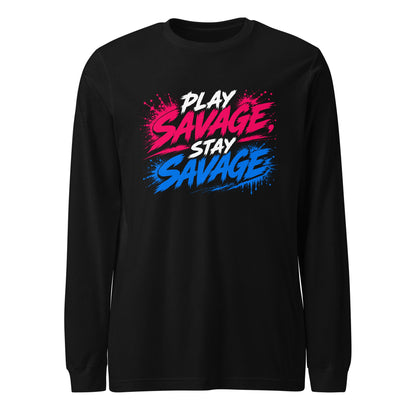 Performance | Long Sleeve Tee | Savage Softball | Play Stay Logo