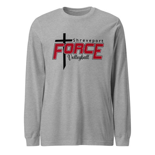 Performance | Long Sleeve Tee | Shreveport Force Volleyball | Crest Logo