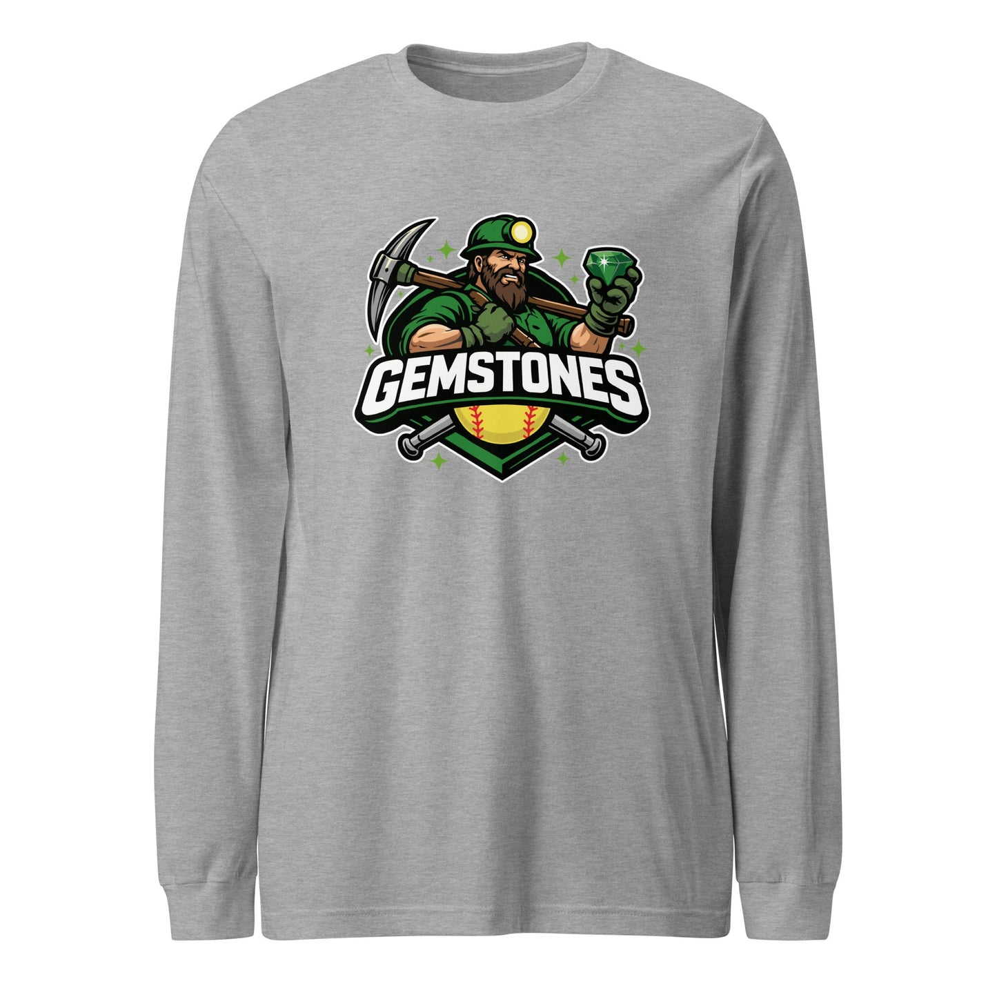 Performance | Long Sleeve Tee | Silver Valley Gemstones | Emerald Valley Logo