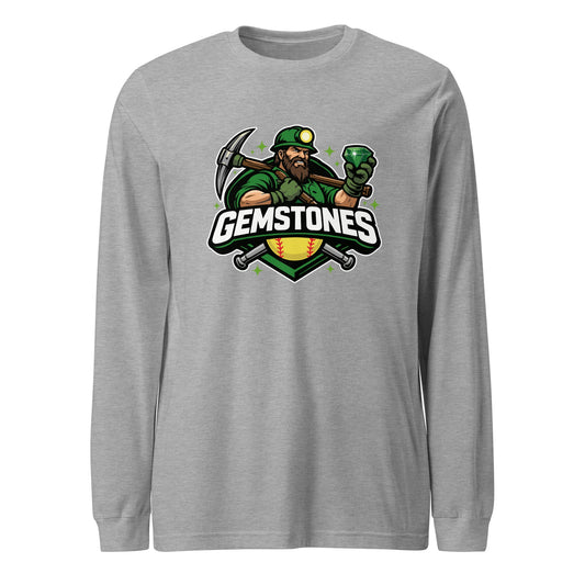 Performance | Long Sleeve Tee | Silver Valley Gemstones | Emerald Valley Logo