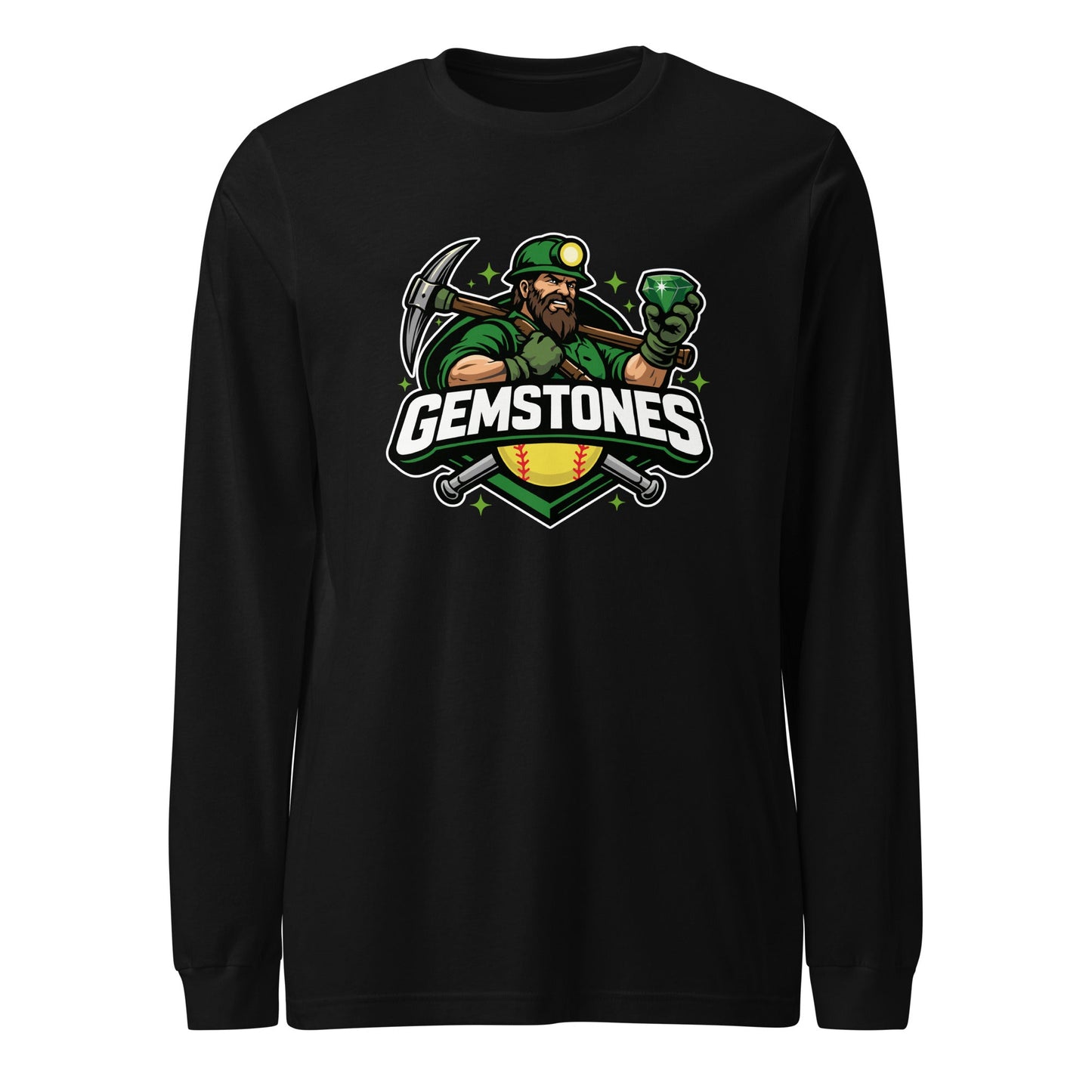 Performance | Long Sleeve Tee | Silver Valley Gemstones | Emerald Valley Logo