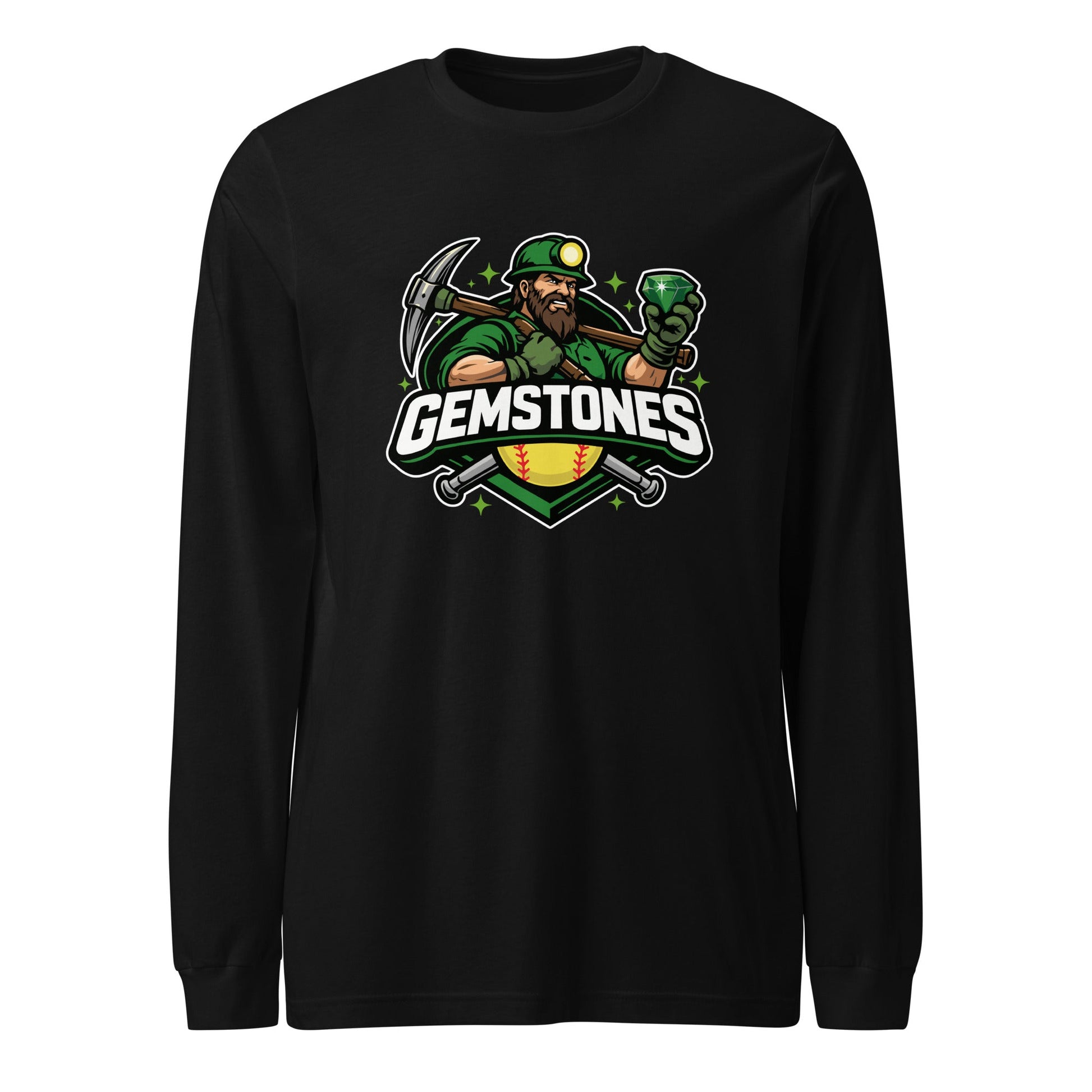 Performance | Long Sleeve Tee | Silver Valley Gemstones | Emerald Valley Logo