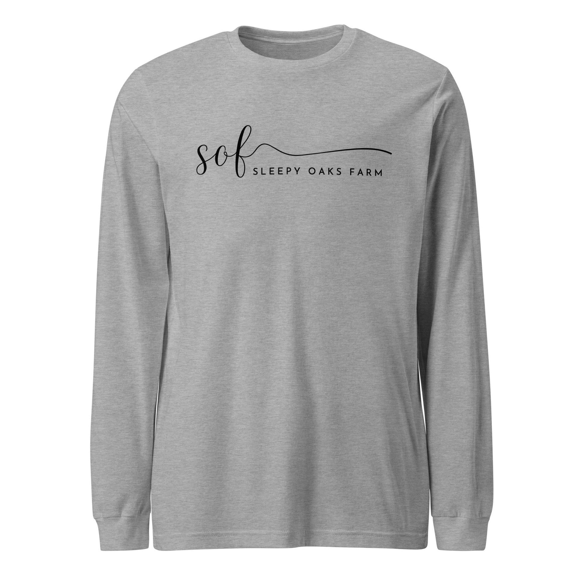 Performance | Long Sleeve Tee | Sleepy Oaks Farm | Script Logo