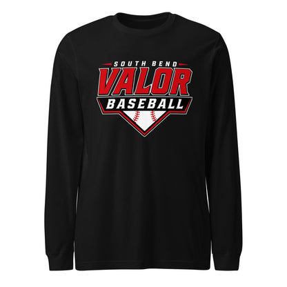 Performance | Long Sleeve Tee | South Bend Valor Baseball | Vanguard Logo