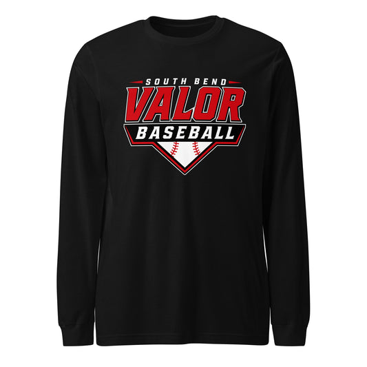 Performance | Long Sleeve Tee | South Bend Valor Baseball | Vanguard Logo