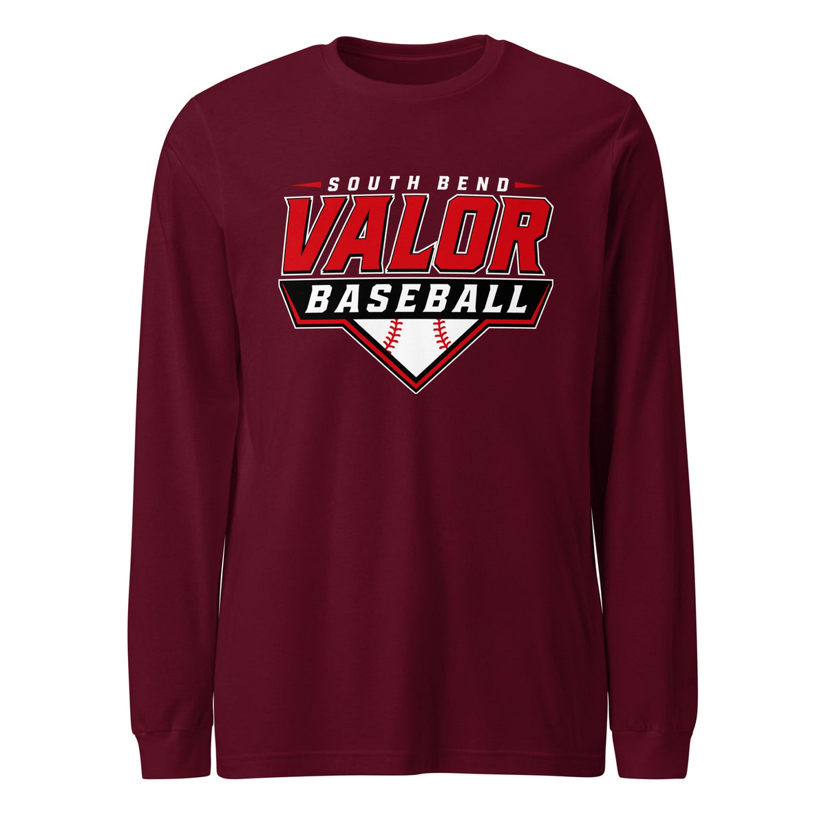 Performance | Long Sleeve Tee | South Bend Valor Baseball | Vanguard Logo