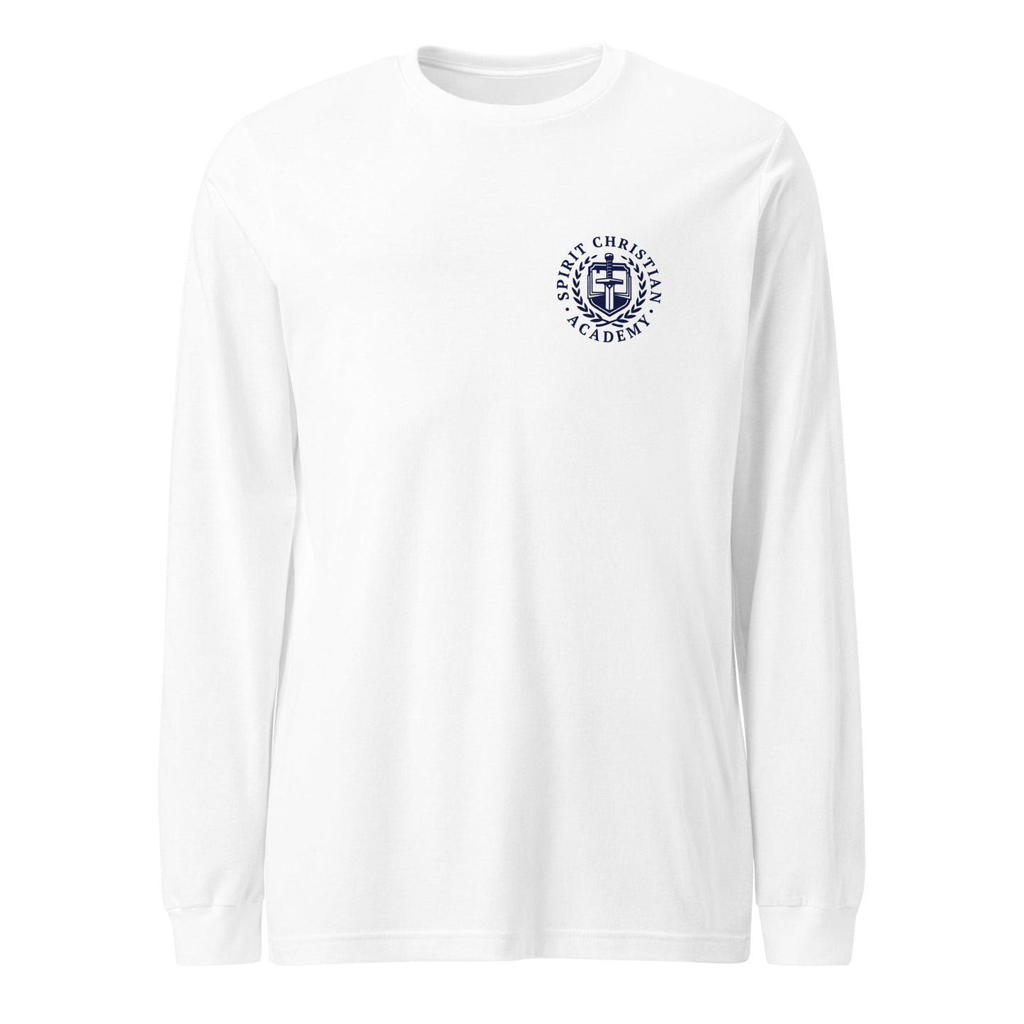 Performance | Long Sleeve Tee | Spirit Christian Academy | Navy Script Logo