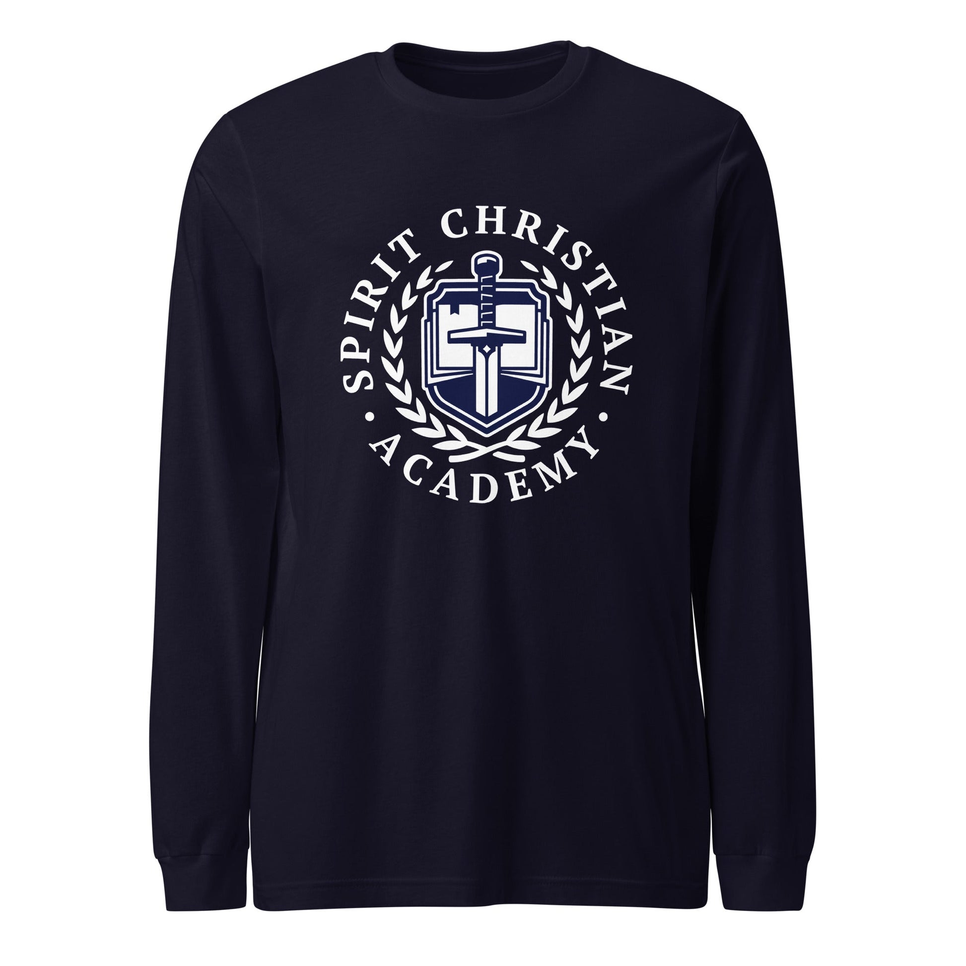 Performance | Long Sleeve Tee | Spirit Christian Academy | White Script Logo