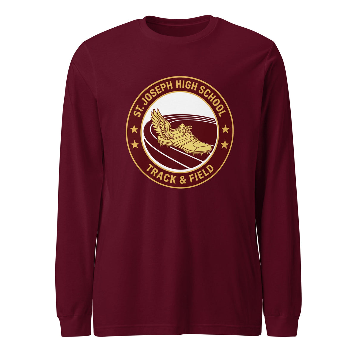Performance | Long Sleeve Tee | St. Joseph High School - Track & Field | Badge Logo