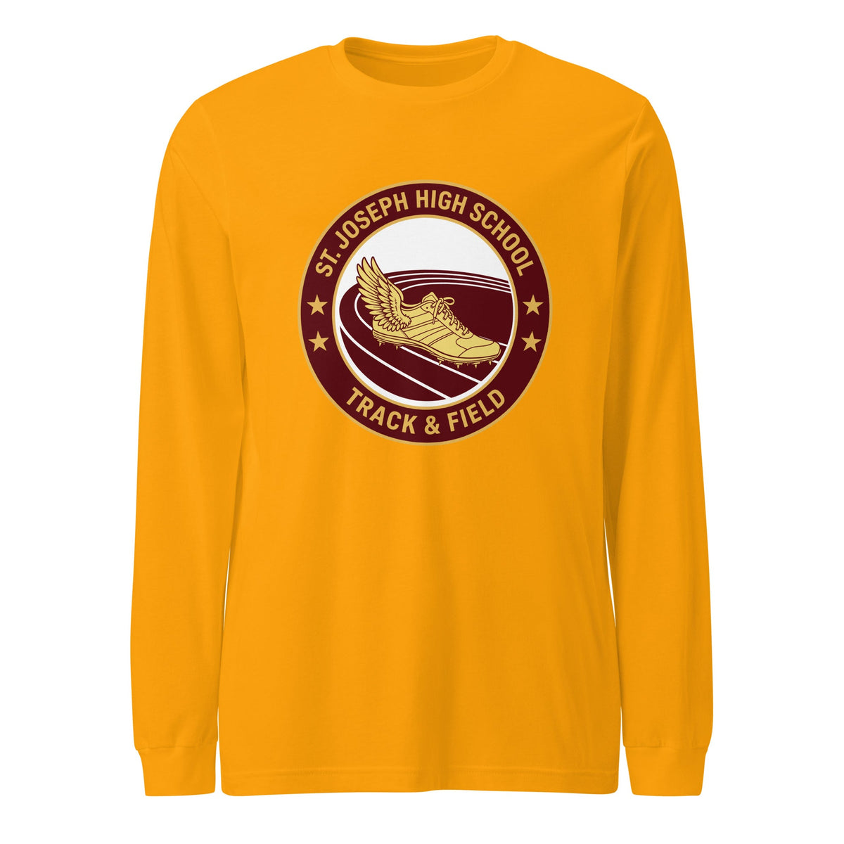 Performance | Long Sleeve Tee | St. Joseph High School - Track & Field | Badge Logo
