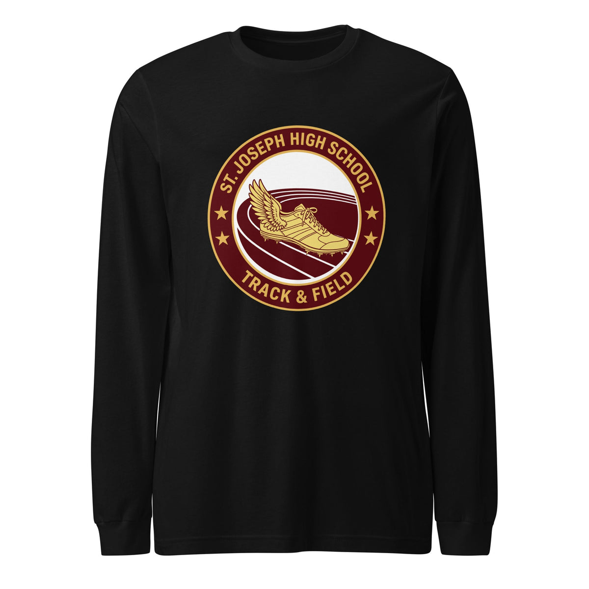 Performance | Long Sleeve Tee | St. Joseph High School - Track & Field | Badge Logo