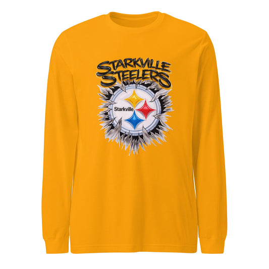 Performance | Long Sleeve Tee | Starkville Steelers | Ripped Logo