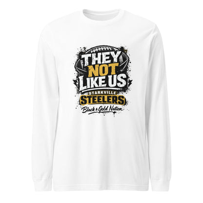 Performance | Long Sleeve Tee | Starkville Steelers | They Not Like Us Logo