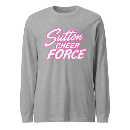 Performance | Long Sleeve Tee | Sutton Cheer Force | Script Logo