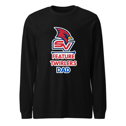 Performance | Long Sleeve Tee | SVSU Feature twirlers | Dad Logo