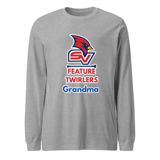 Performance | Long Sleeve Tee | SVSU Feature twirlers | Grandma Logo
