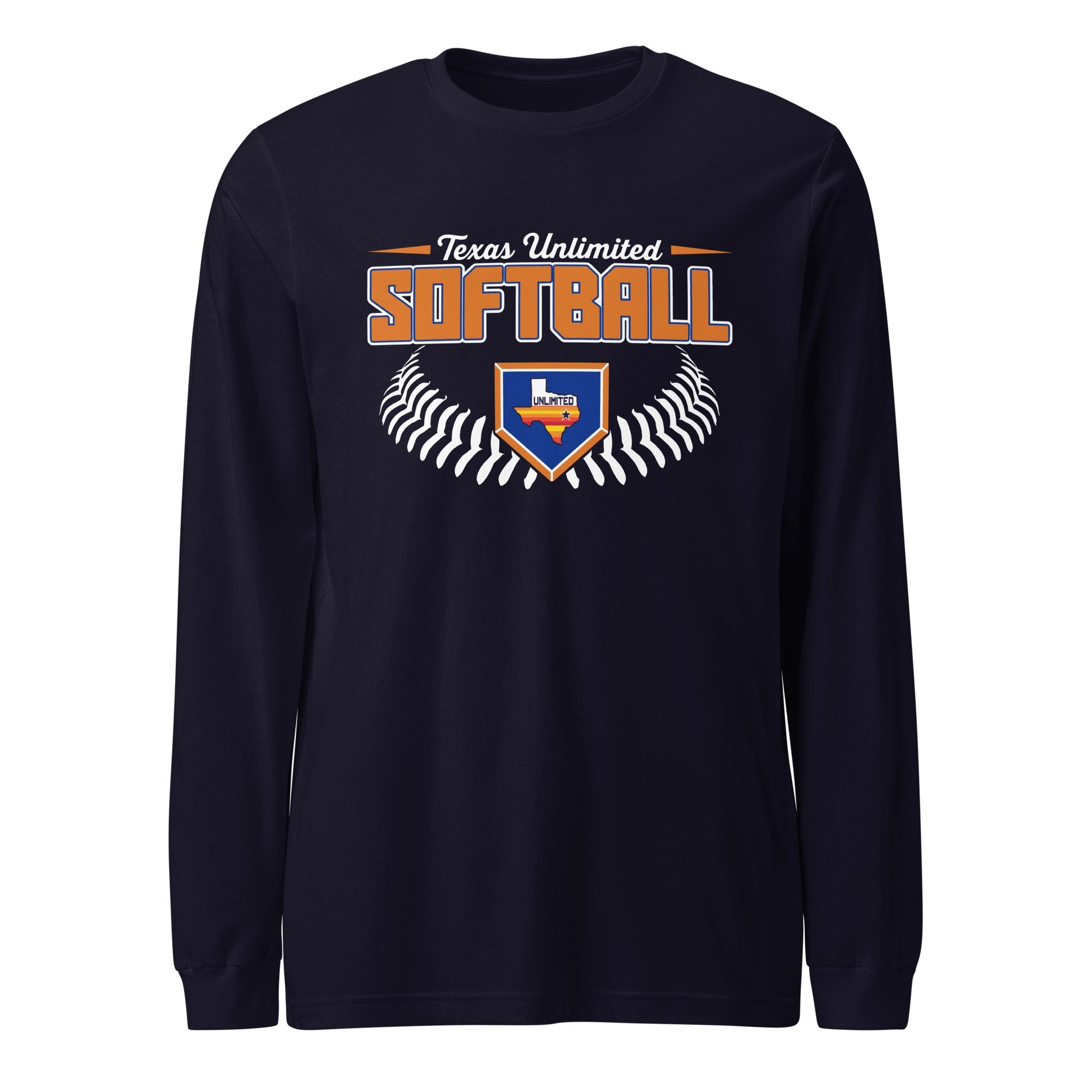 Performance | Long Sleeve Tee | Texas Unlimited | Softball Logo