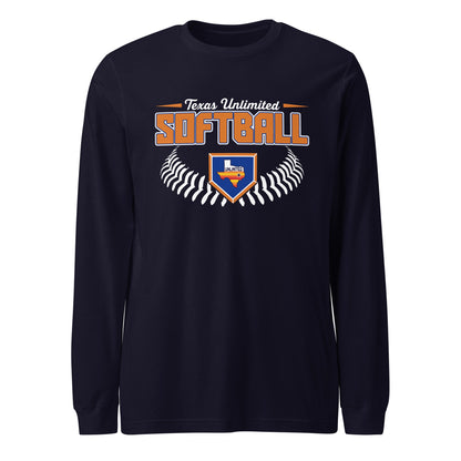 Performance | Long Sleeve Tee | Texas Unlimited | Softball Logo