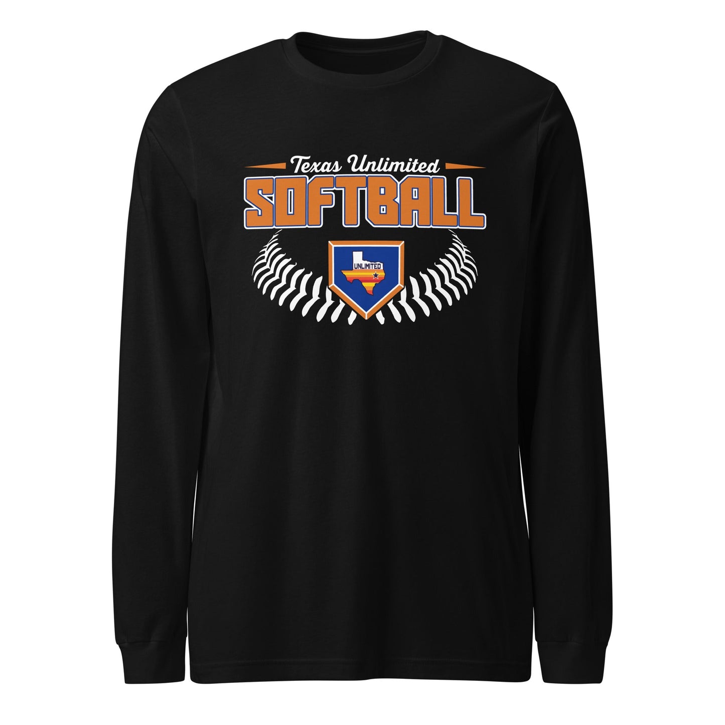 Performance | Long Sleeve Tee | Texas Unlimited | Softball Logo