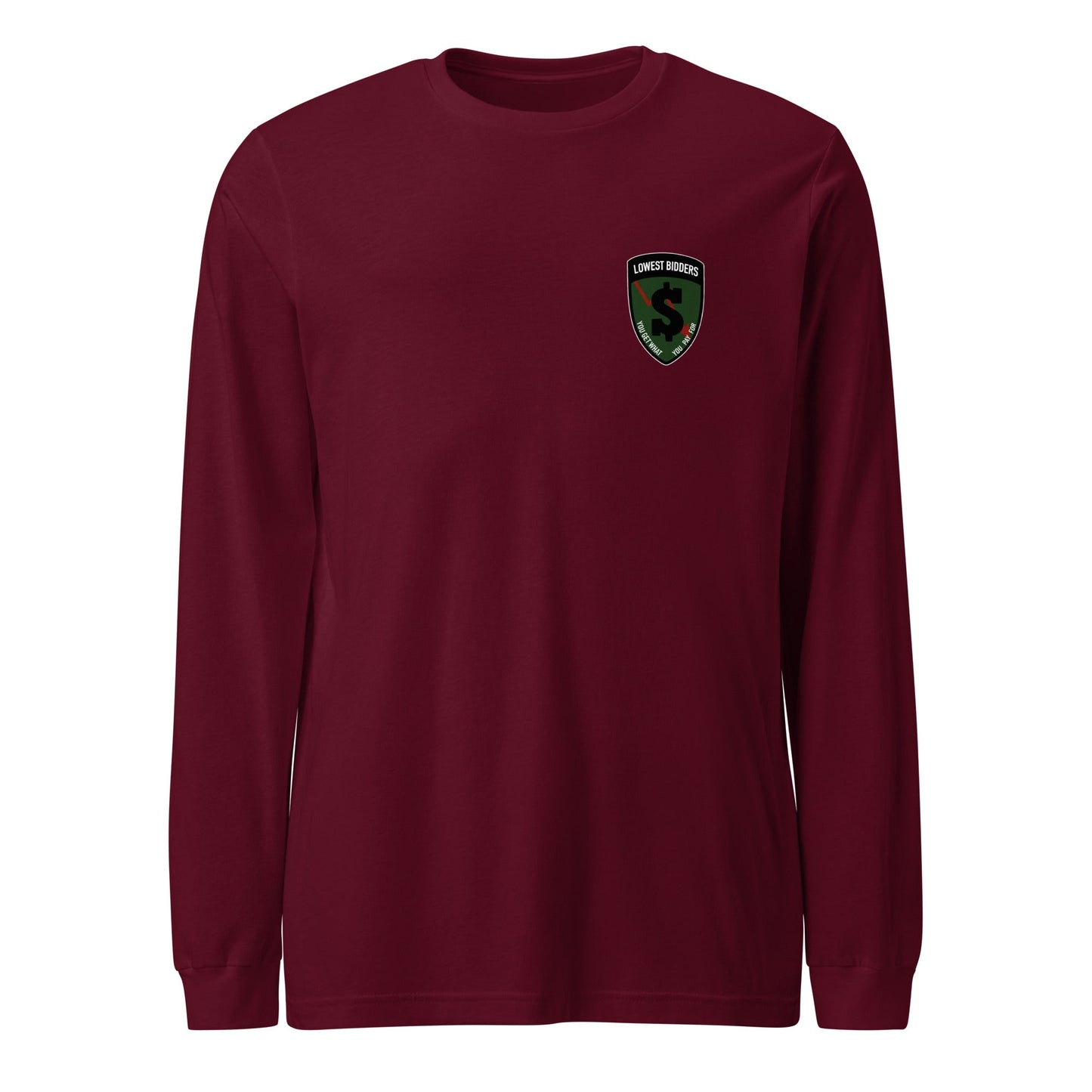 Performance | Long Sleeve Tee | The Lowest Bidders | Shield Logo
