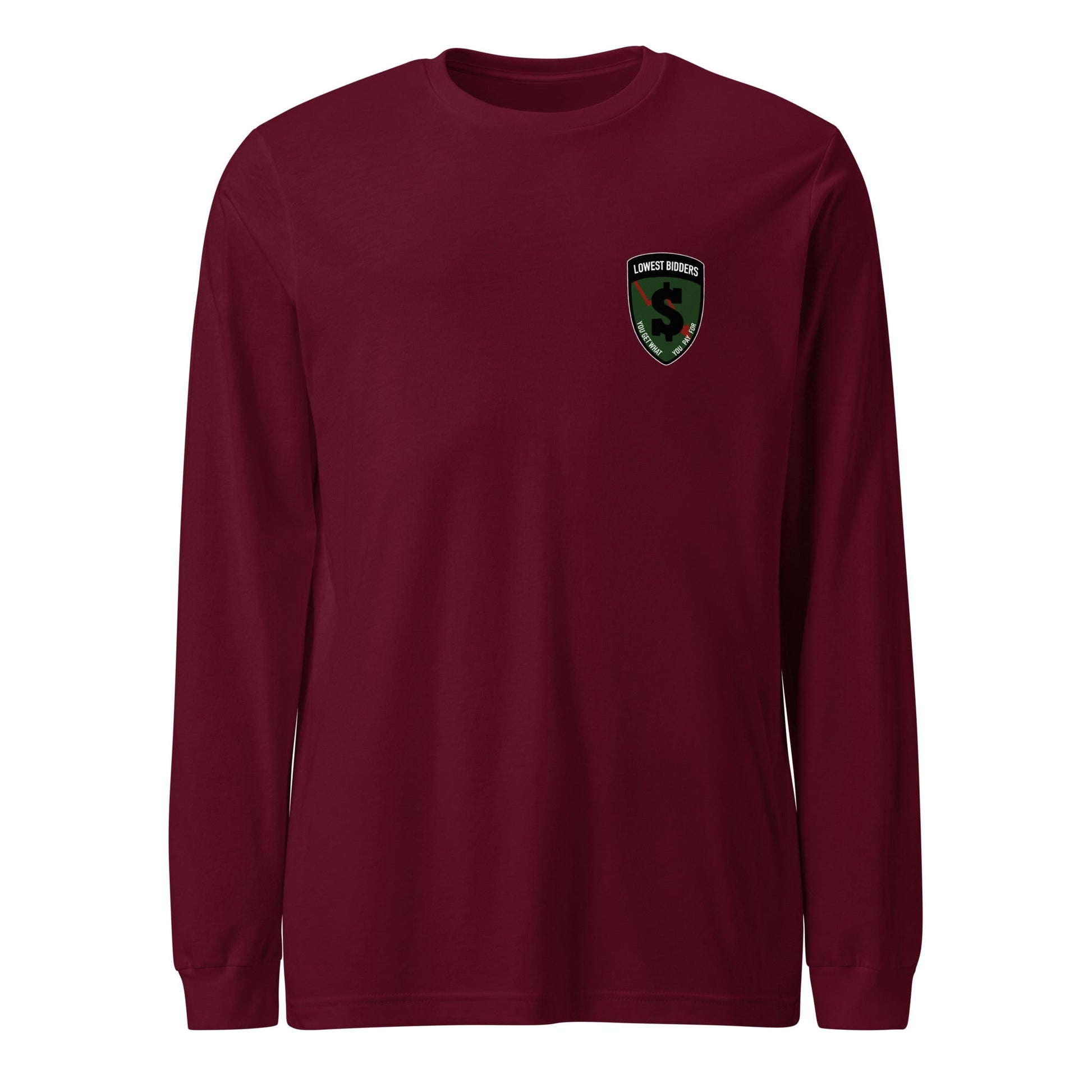 Performance | Long Sleeve Tee | The Lowest Bidders | Shield Logo