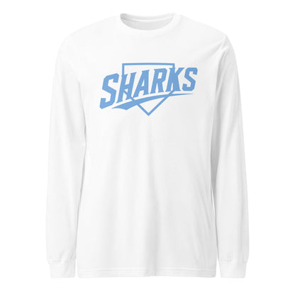 Performance | Long Sleeve Tee | The Sharks Baseball Team | Crest Logo