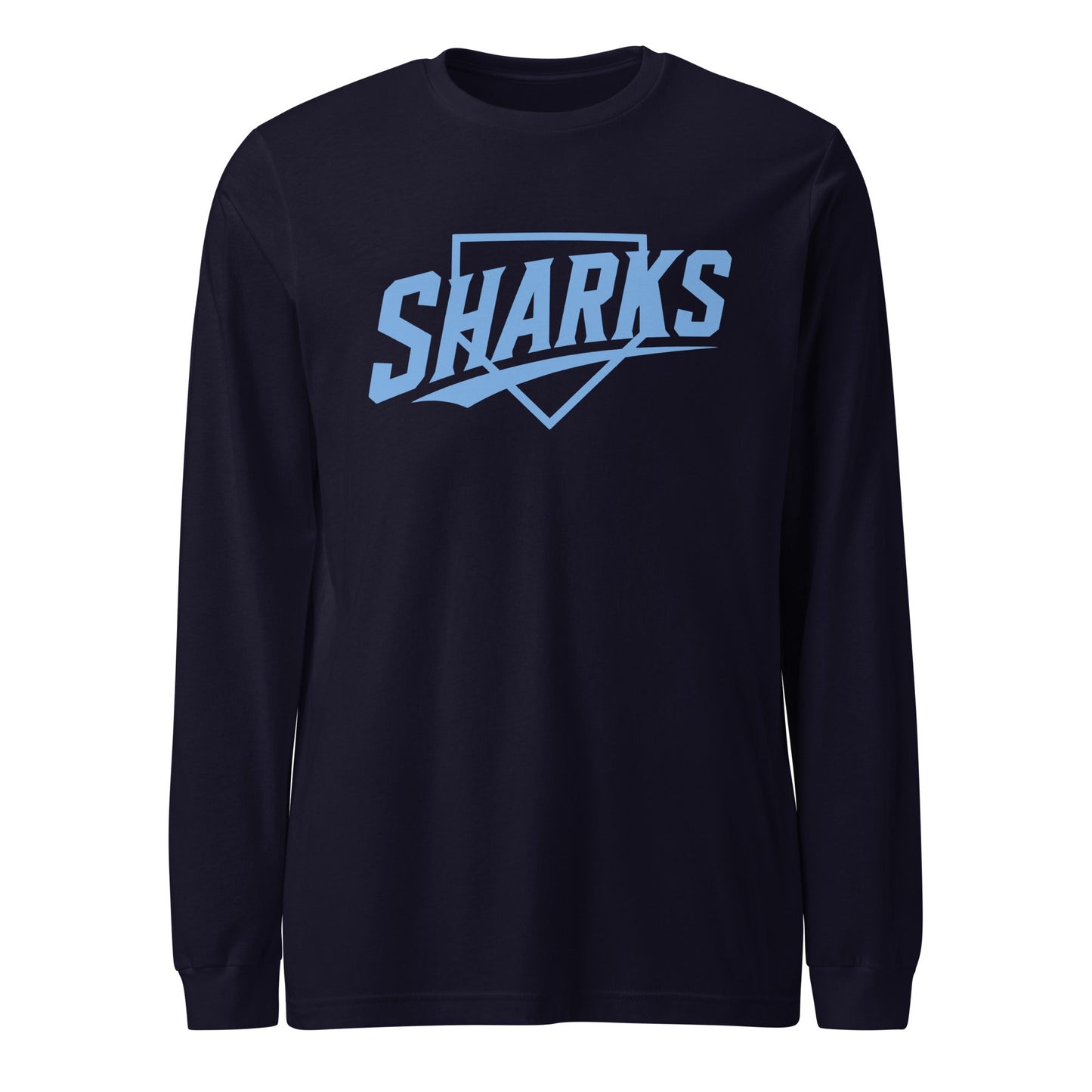 Performance | Long Sleeve Tee | The Sharks Baseball Team | Crest Logo