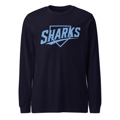 Performance | Long Sleeve Tee | The Sharks Baseball Team | Crest Logo