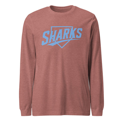 Performance | Long Sleeve Tee | The Sharks Baseball Team | Crest Logo