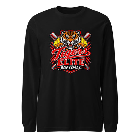 Performance | Long Sleeve Tee | Tigers Elite Softball | Emblem Logo