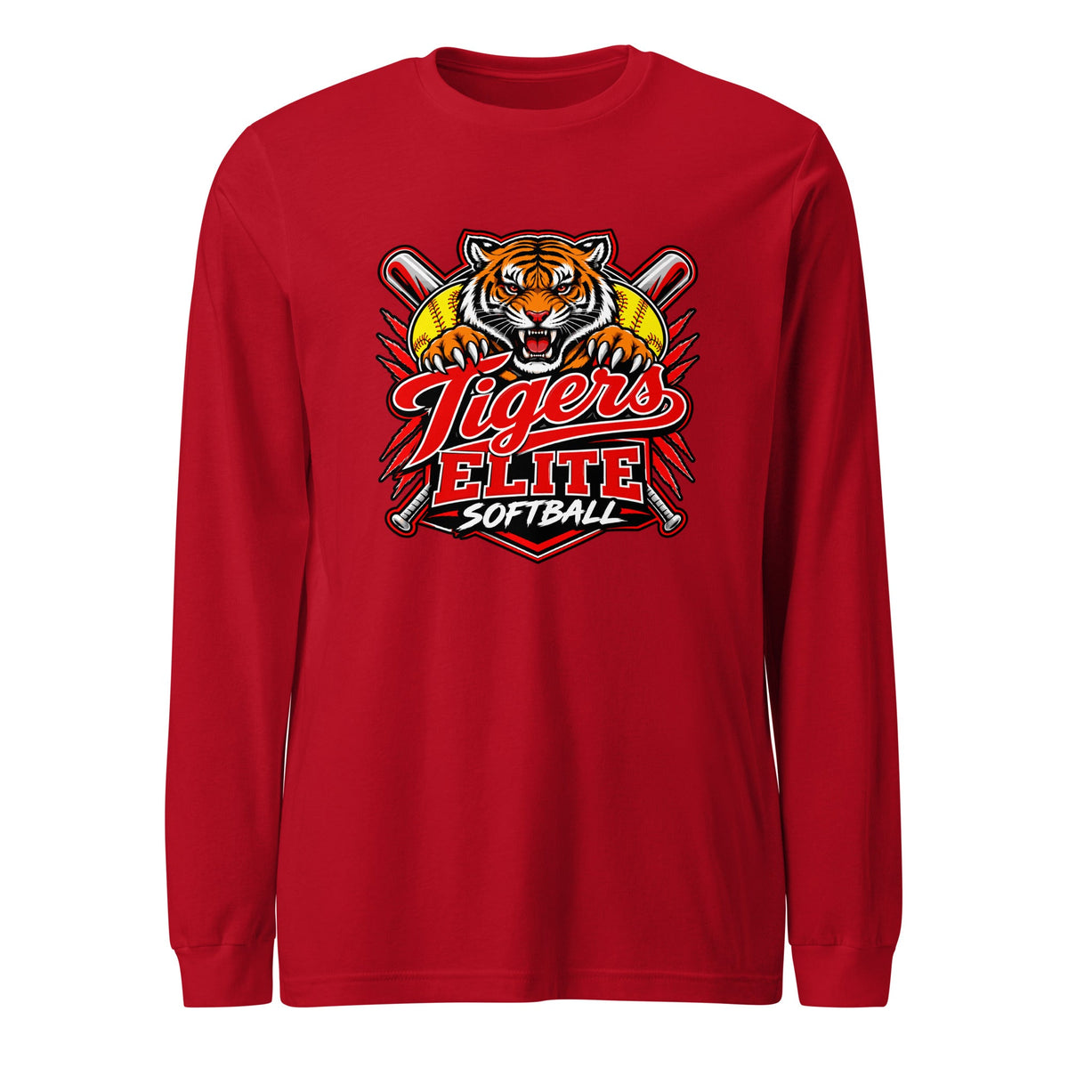 Performance | Long Sleeve Tee | Tigers Elite Softball | Emblem Logo