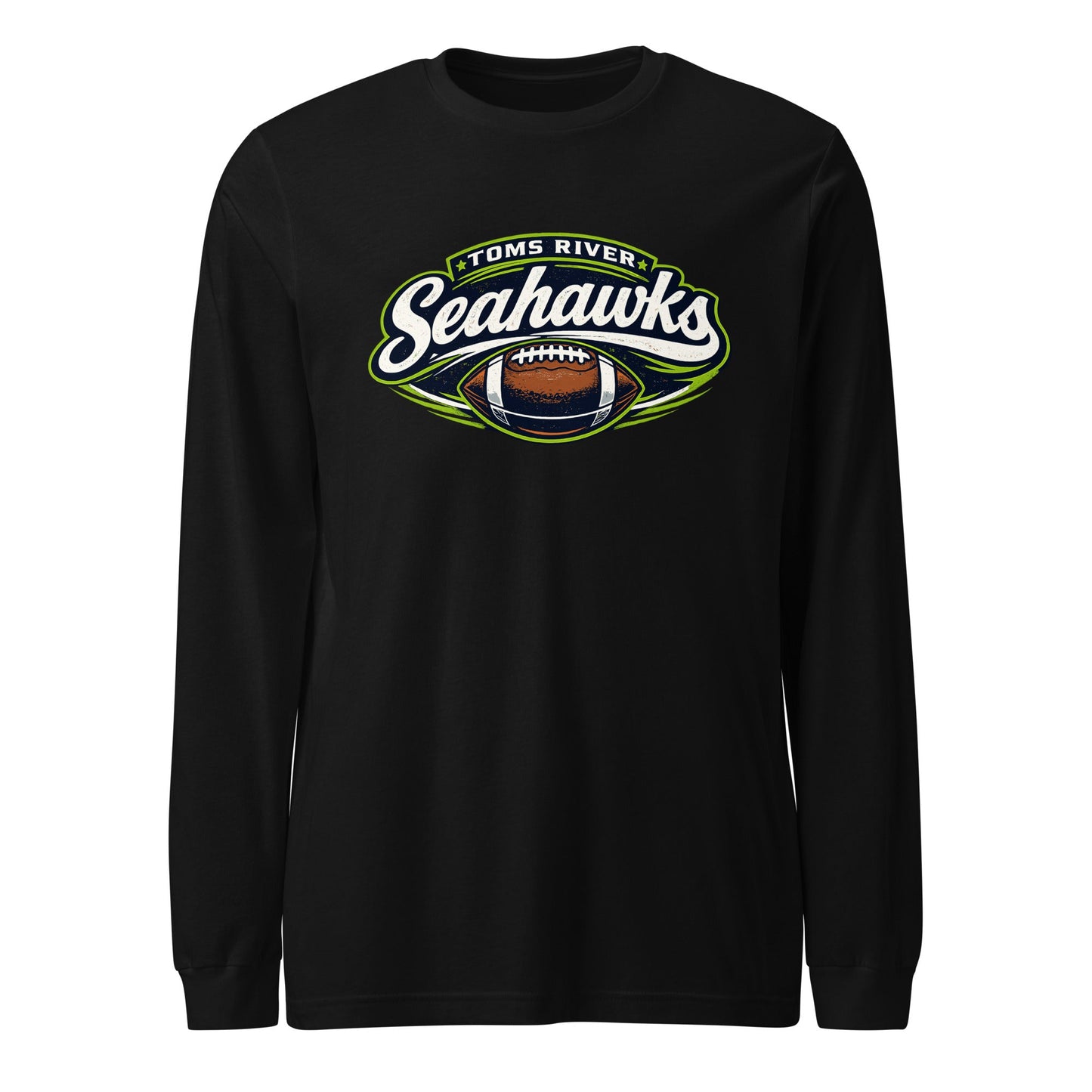 Performance | Long Sleeve Tee | Toms River Seahawks | Football Emblem Logo