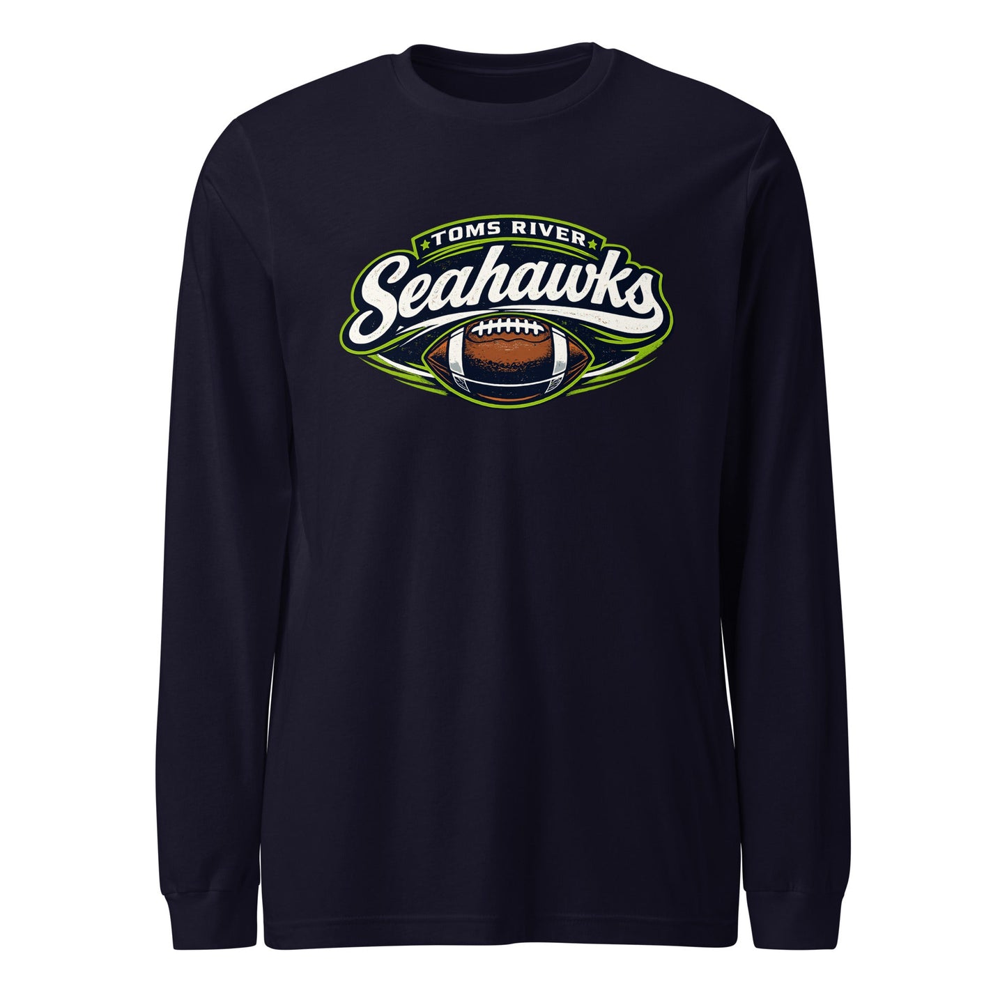 Performance | Long Sleeve Tee | Toms River Seahawks | Football Emblem Logo