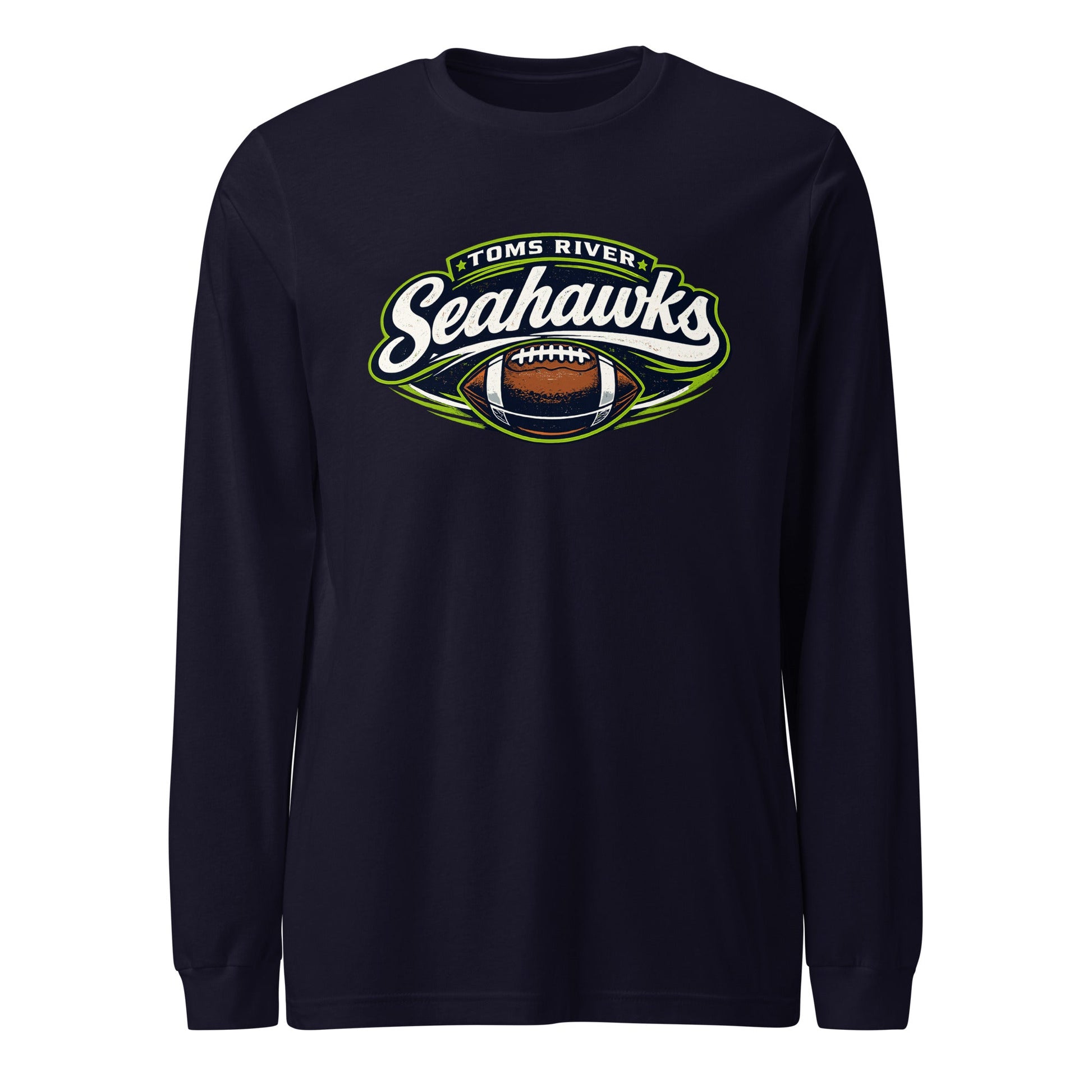 Performance | Long Sleeve Tee | Toms River Seahawks | Football Emblem Logo