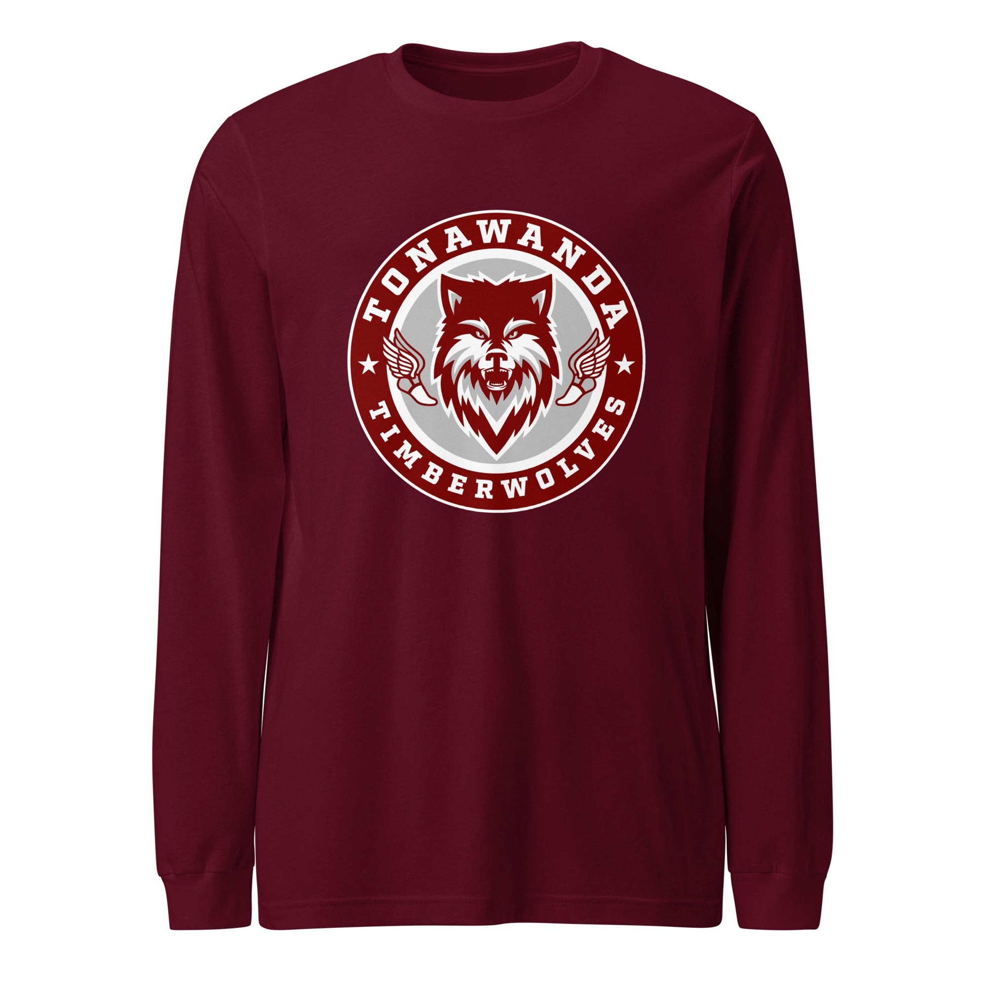 Performance | Long Sleeve Tee | Tonawanda High School Track and Field | Mascot Badge Logo