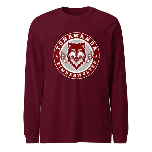 Performance | Long Sleeve Tee | Tonawanda High School Track and Field | Mascot Badge Logo