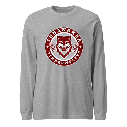 Performance | Long Sleeve Tee | Tonawanda High School Track and Field | Mascot Badge Logo