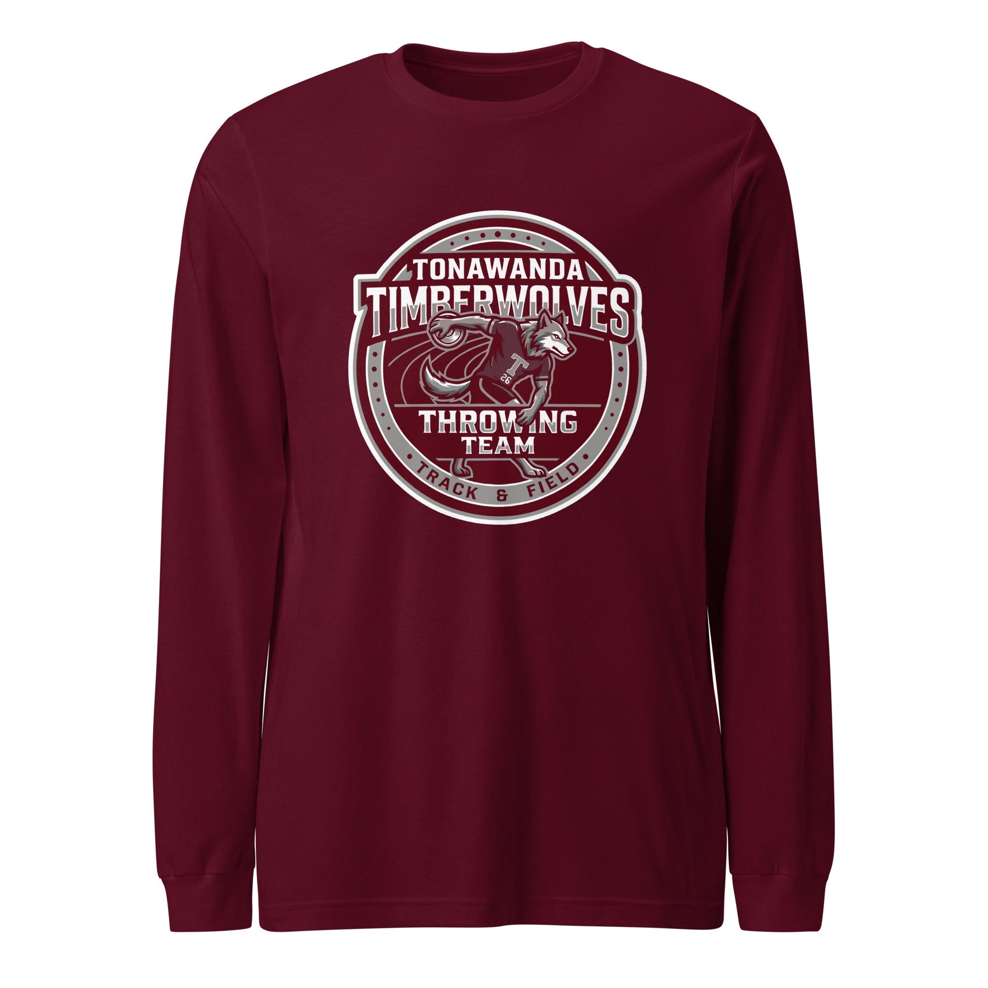 Performance | Long Sleeve Tee | Tonawanda High School Track and Field | Throwing Team Logo