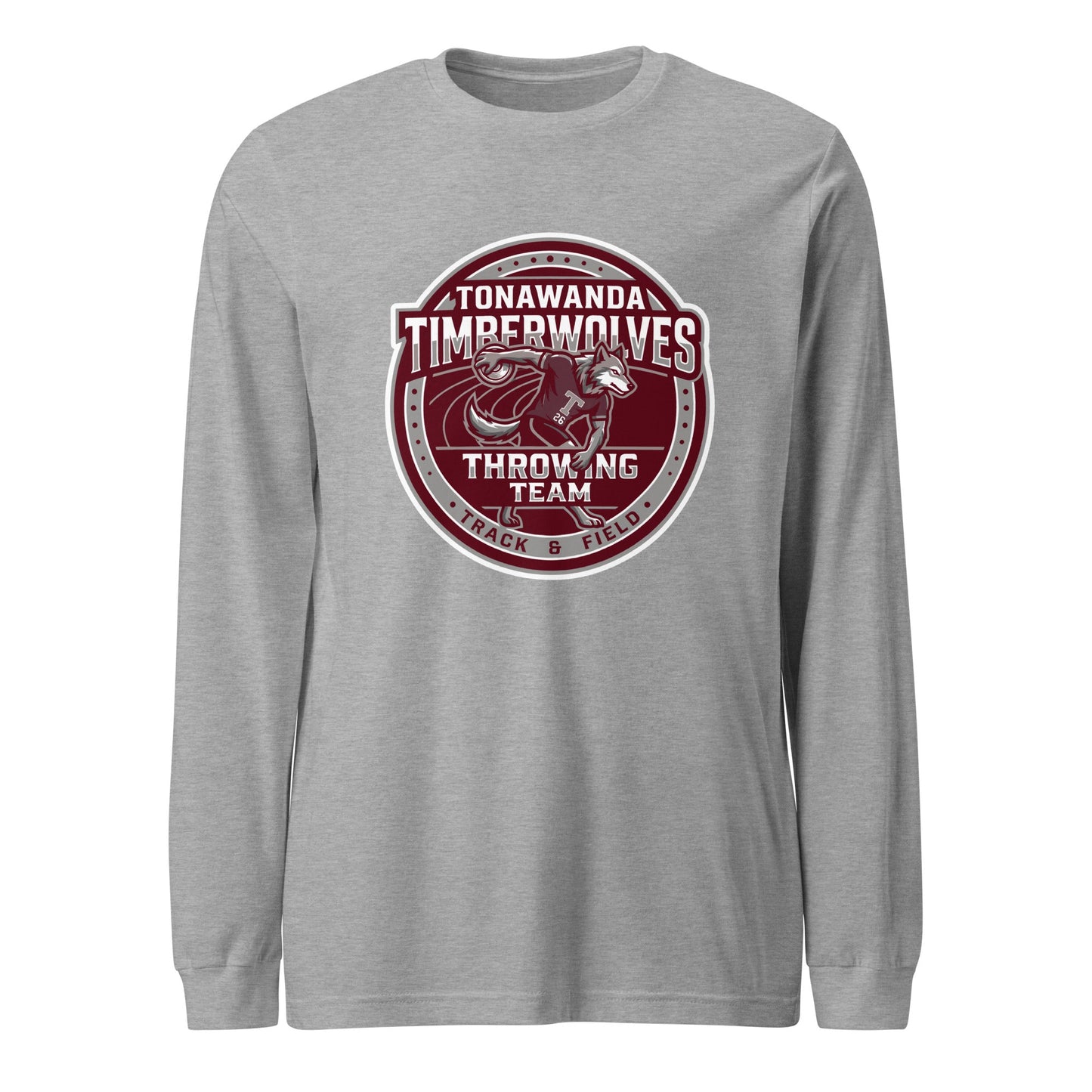 Performance | Long Sleeve Tee | Tonawanda High School Track and Field | Throwing Team Logo