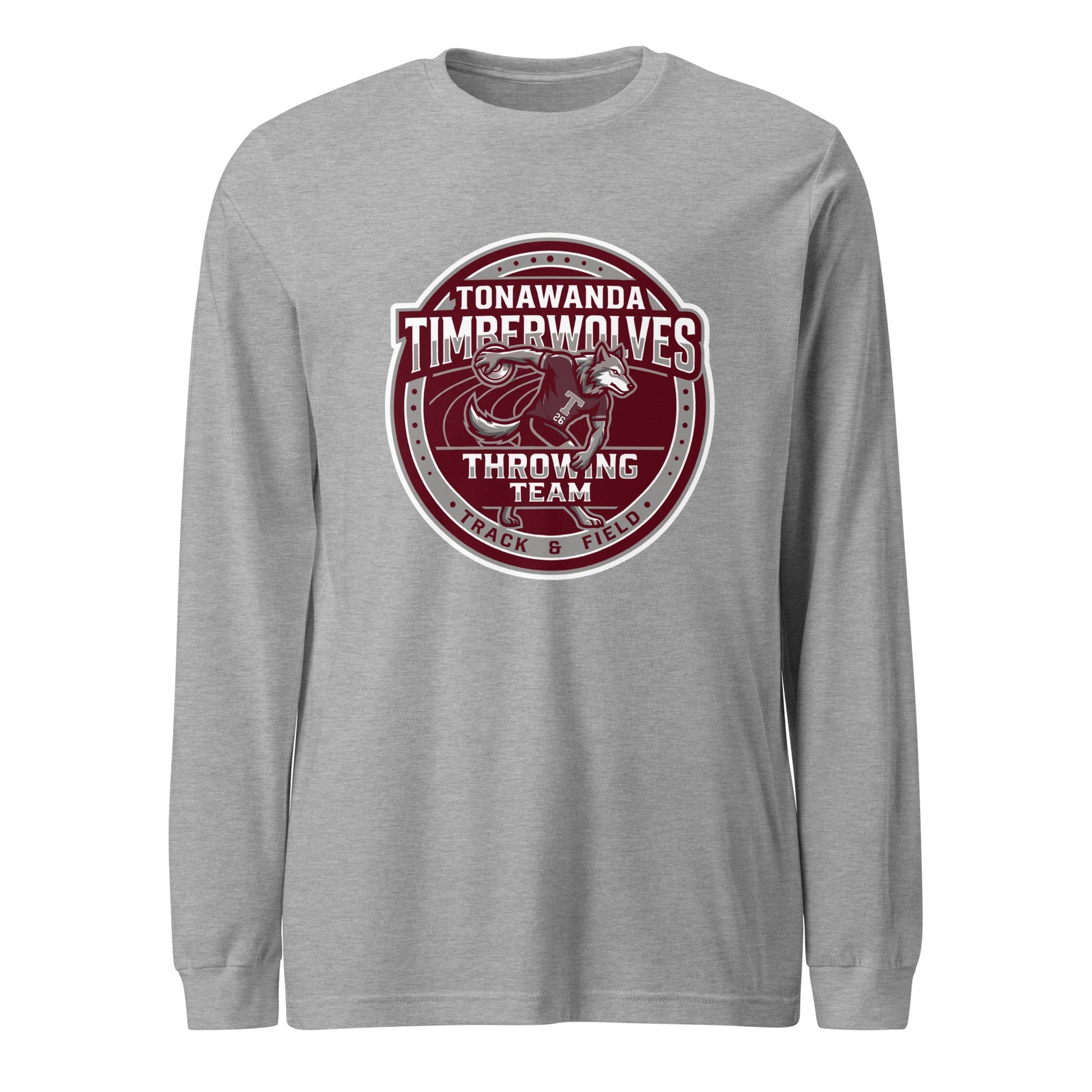 Performance | Long Sleeve Tee | Tonawanda High School Track and Field | Throwing Team Logo