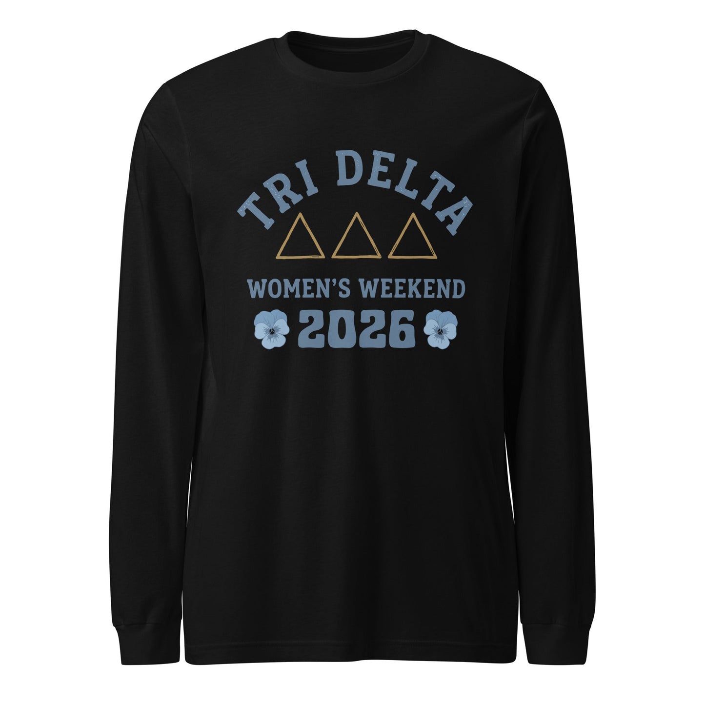 Performance | Long Sleeve Tee | Tri Delta Epsilon | Sisterhood Script Logo