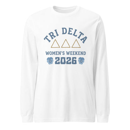 Performance | Long Sleeve Tee | Tri Delta Epsilon | Sisterhood Script Logo