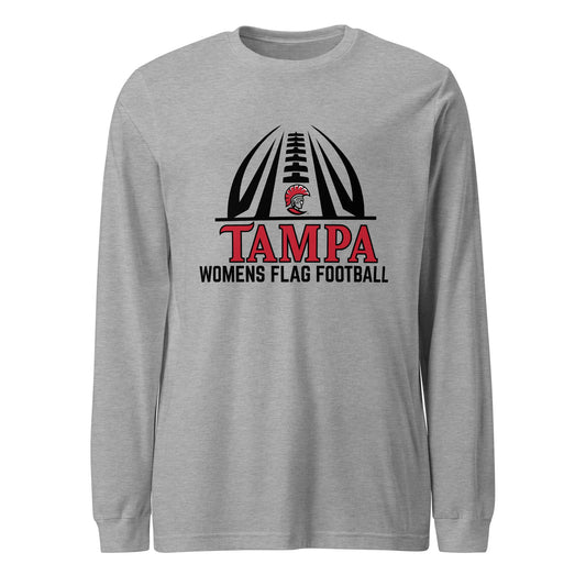 Performance | Long Sleeve Tee | University of Tampa Women's Flag Football | Football Logo